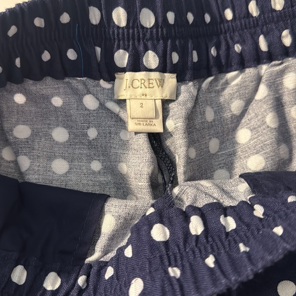 JCrew Factory Navy with white polka dots Elastic Shorts size 2 - Picture 2 of 2
